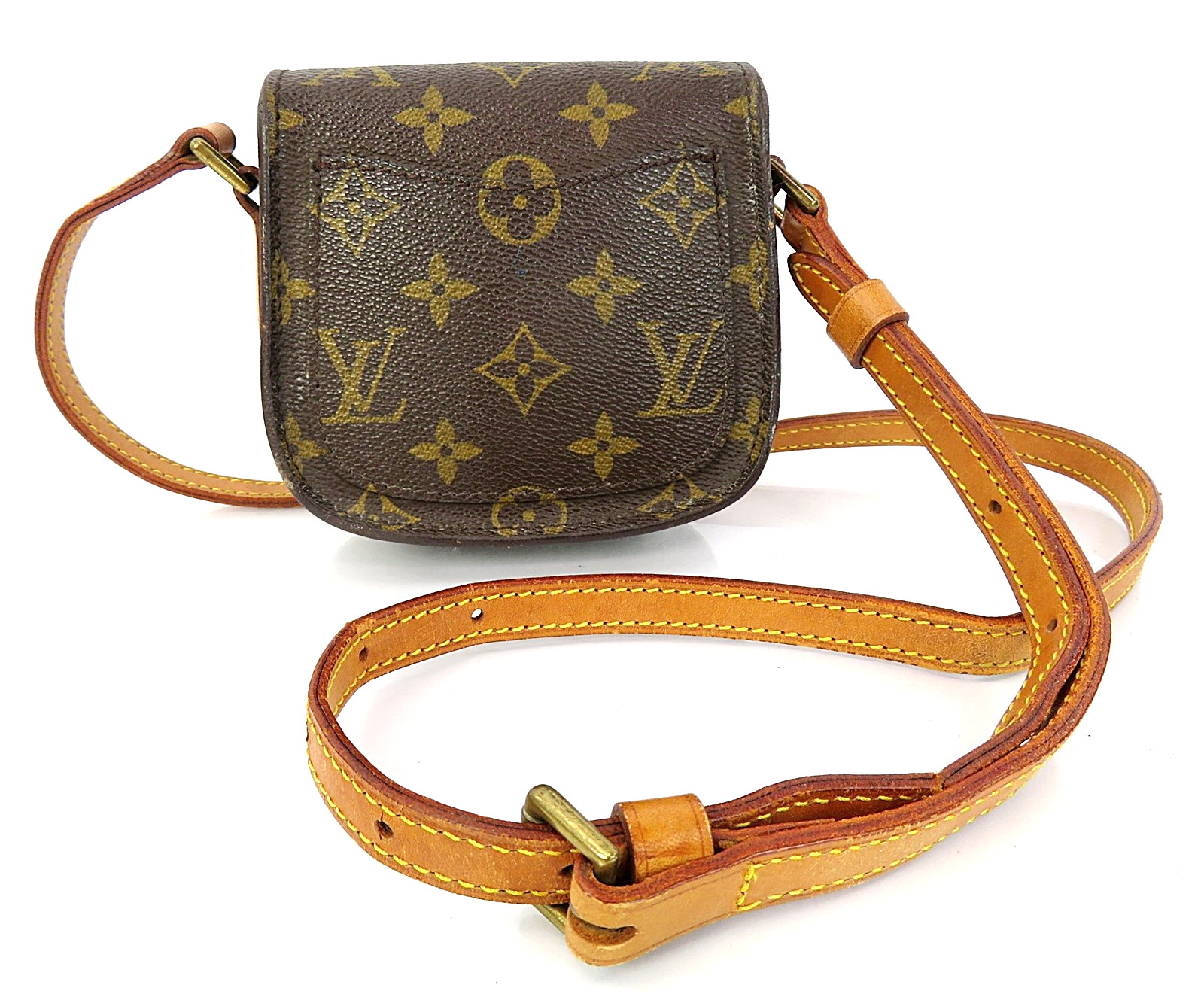 Auth LOUIS VUITTON Saint Cloud Mini Monogram Shoulder Bag Purse #64161