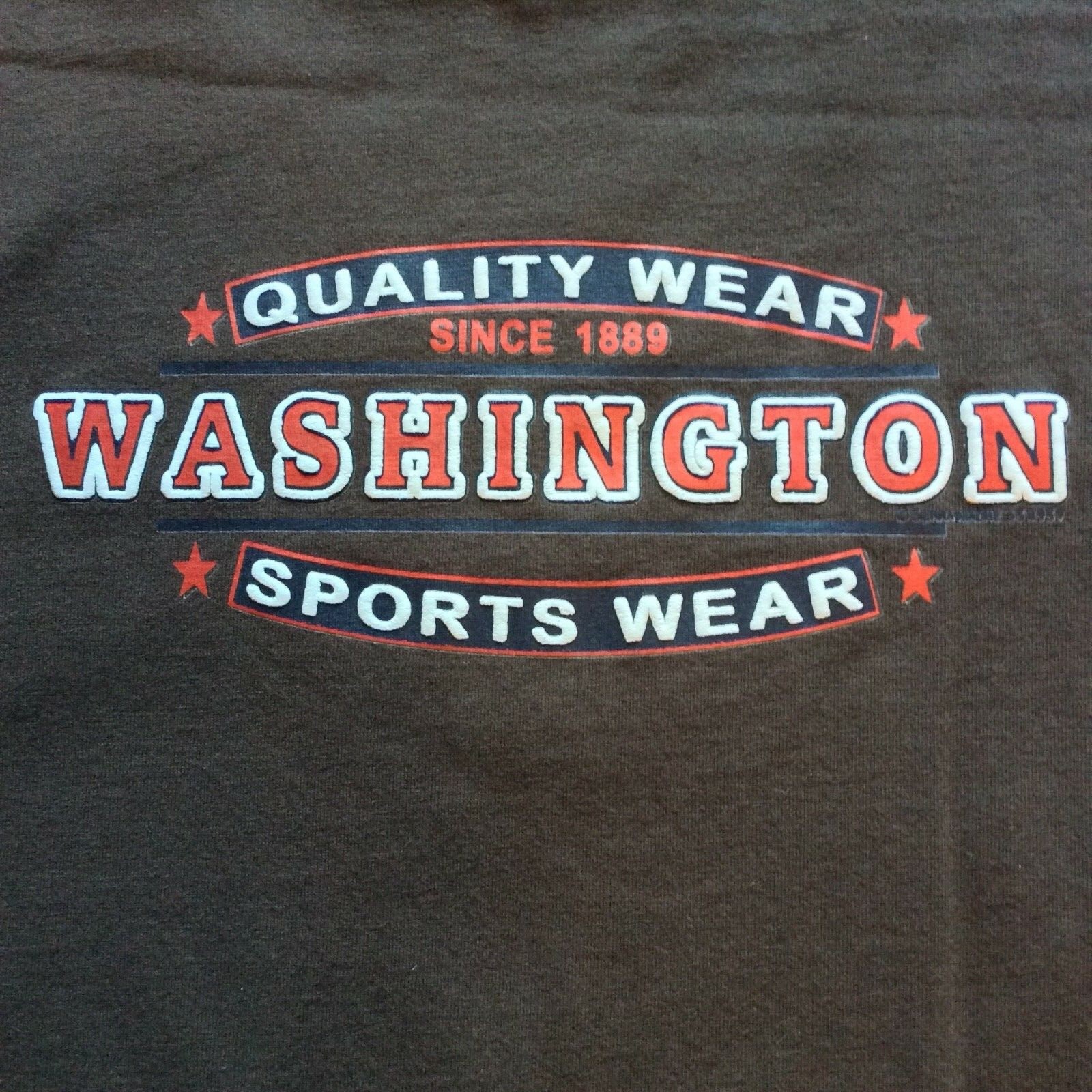 Quality Wear Washington Sports Wear Since Brown Medium T Shirt Sierra Madre 90’s