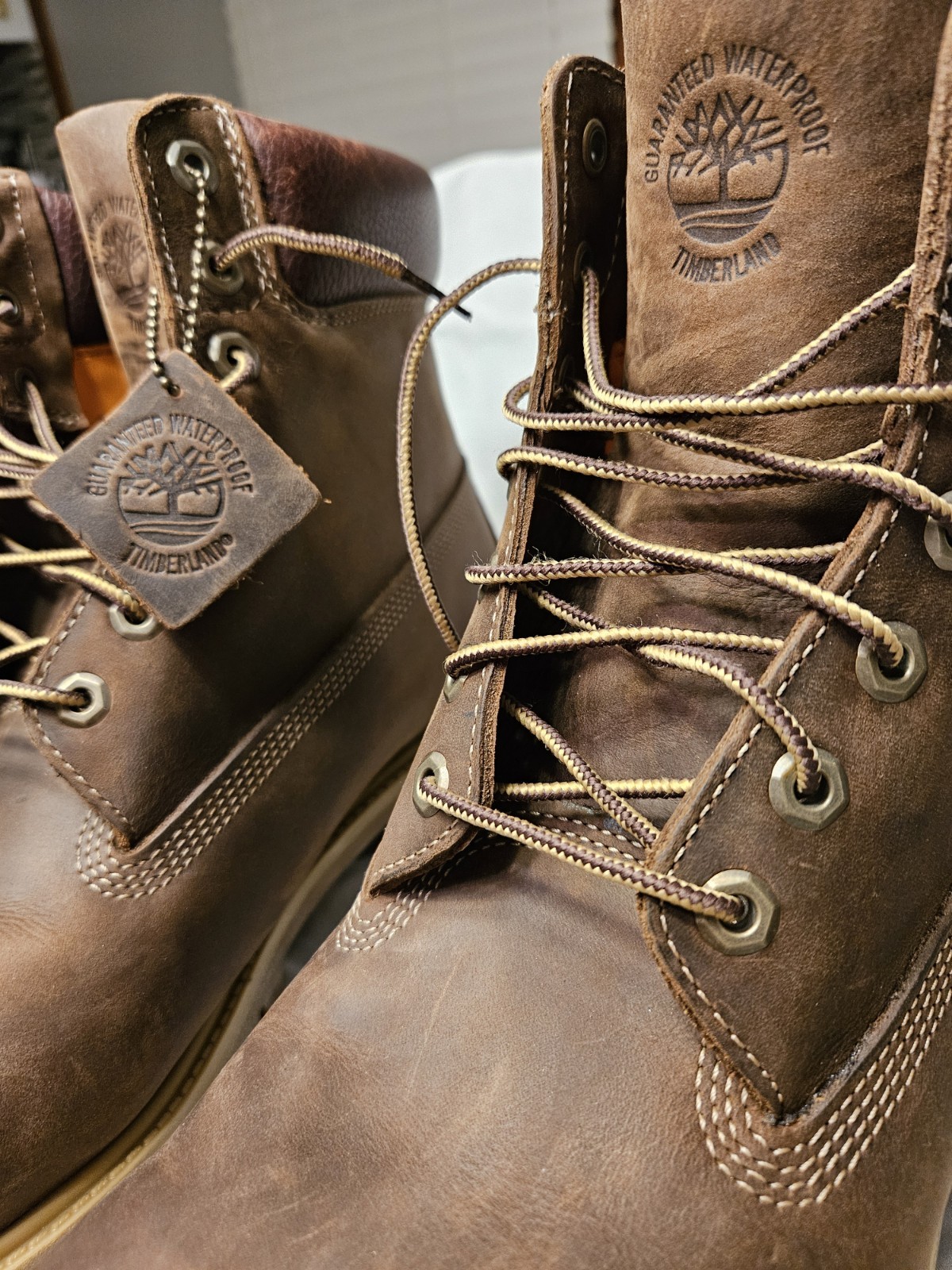 Timberland Heritage 6″ Premium Waterproof Boots TB027097 Brown Mens Size 13M Box