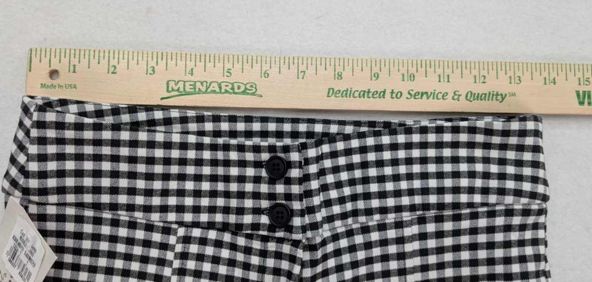 Andrea Women’s Pants Size 7 Black White Plaid Gingham Skinny Stretch