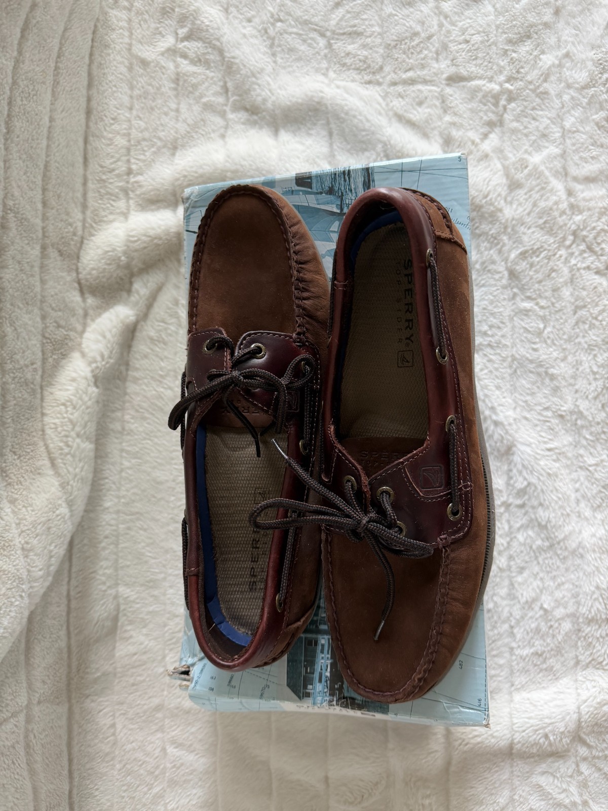 Sperry Leeward 2-Eye Boat Shoe Nubuck Brown Men’s size 11