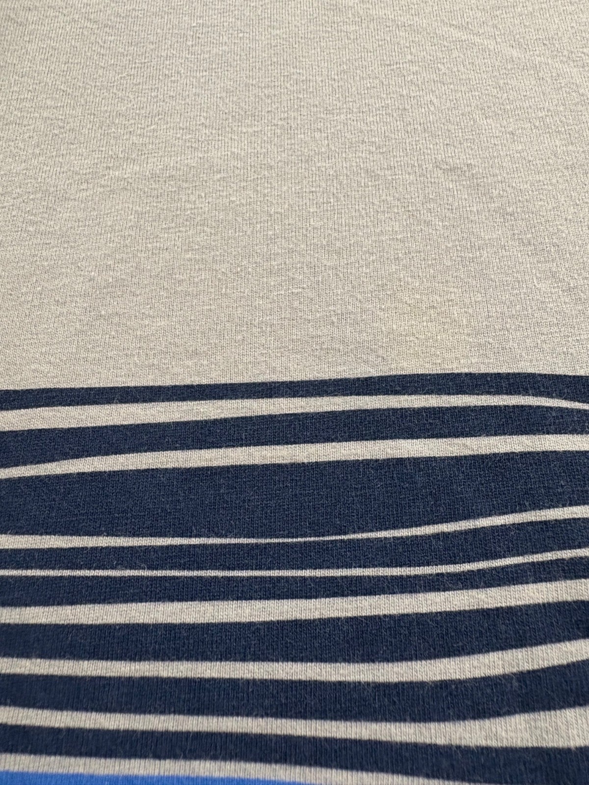 Striped Boys Polo Shirt By Tea Collection Size 10 In Navy & Gray 100% Cotton