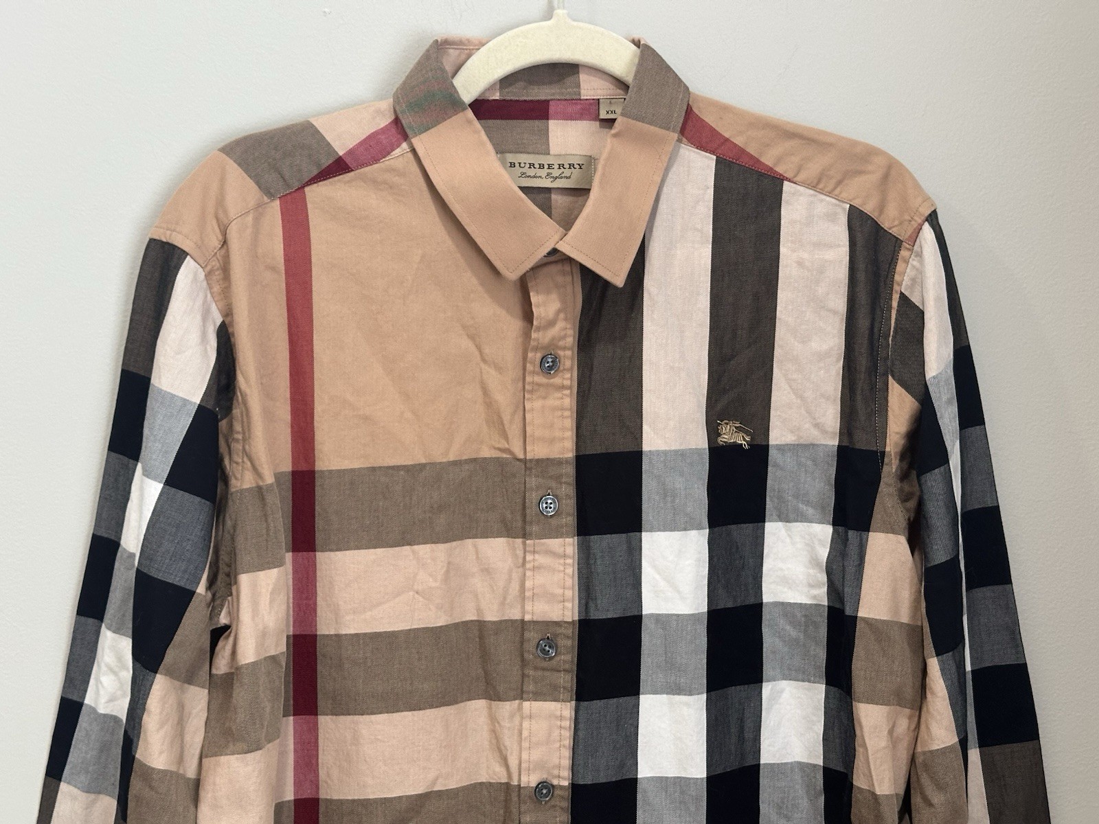 Burberry London Women XXL Long Sleeve Button Front 100% Cotton Designer Shirt