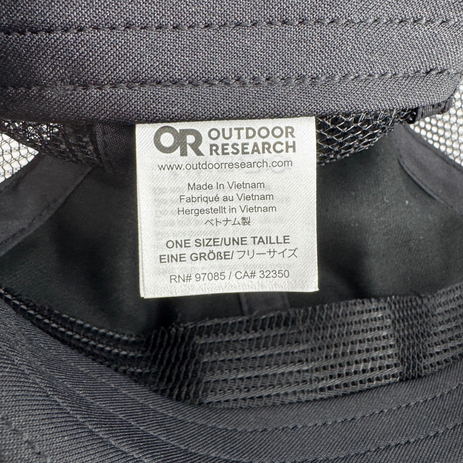 Outdoor Research Quadrise Trucker Lo Pro Cap Black Mesh Snapback Hat 300878 NEW