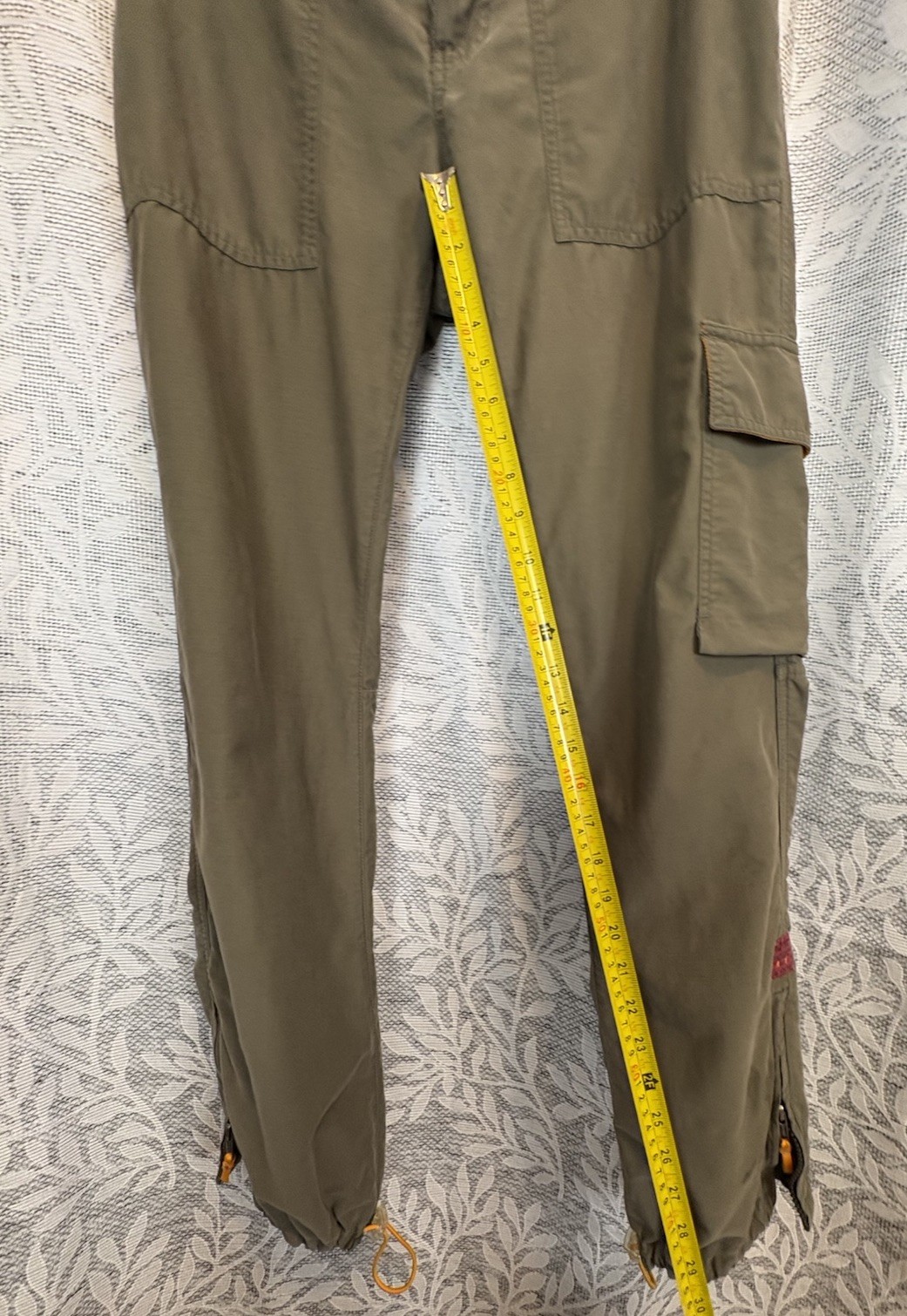 Vintage 90s Y2K Abercrombie & Fitch Military Cargo Pants Herringbone Olive Green