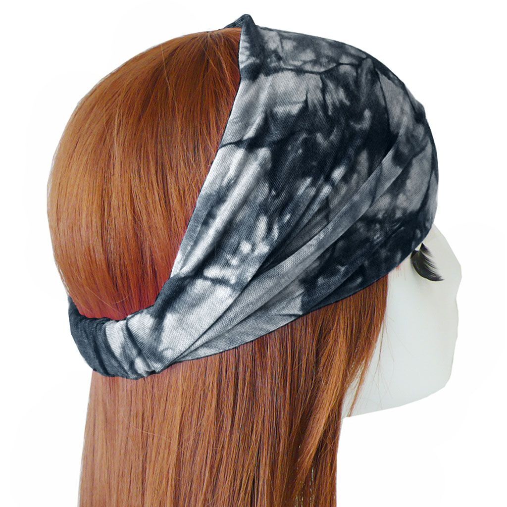 Women Yoga Sports Wide Headband Stretch Boho Hair Band Turban Headwrap Headwear