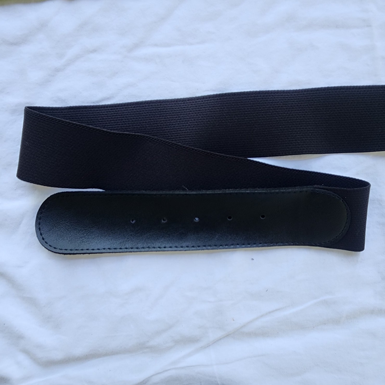 Women’s Vintage Y2K Black Elastic Stretch W/Suede Like Ends Size XL