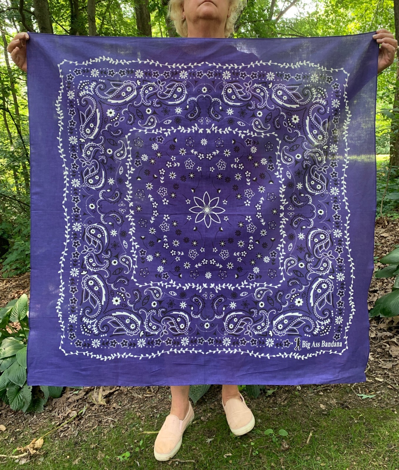 BIG ASS BANDANA Extra Large Texas Size Paisley Bandana 42×42 in