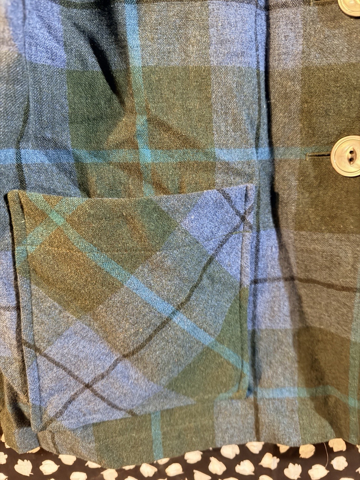 Vintage Pendleton Blazer Women’s Plaid 100% Wool Made in USA Button