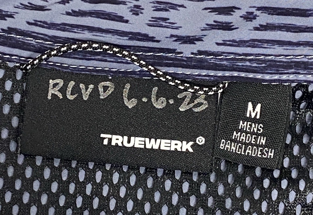 Truewerk Men’s Western Cloud Blue Shirt Short Sleeve Pearl Snap Size Medium