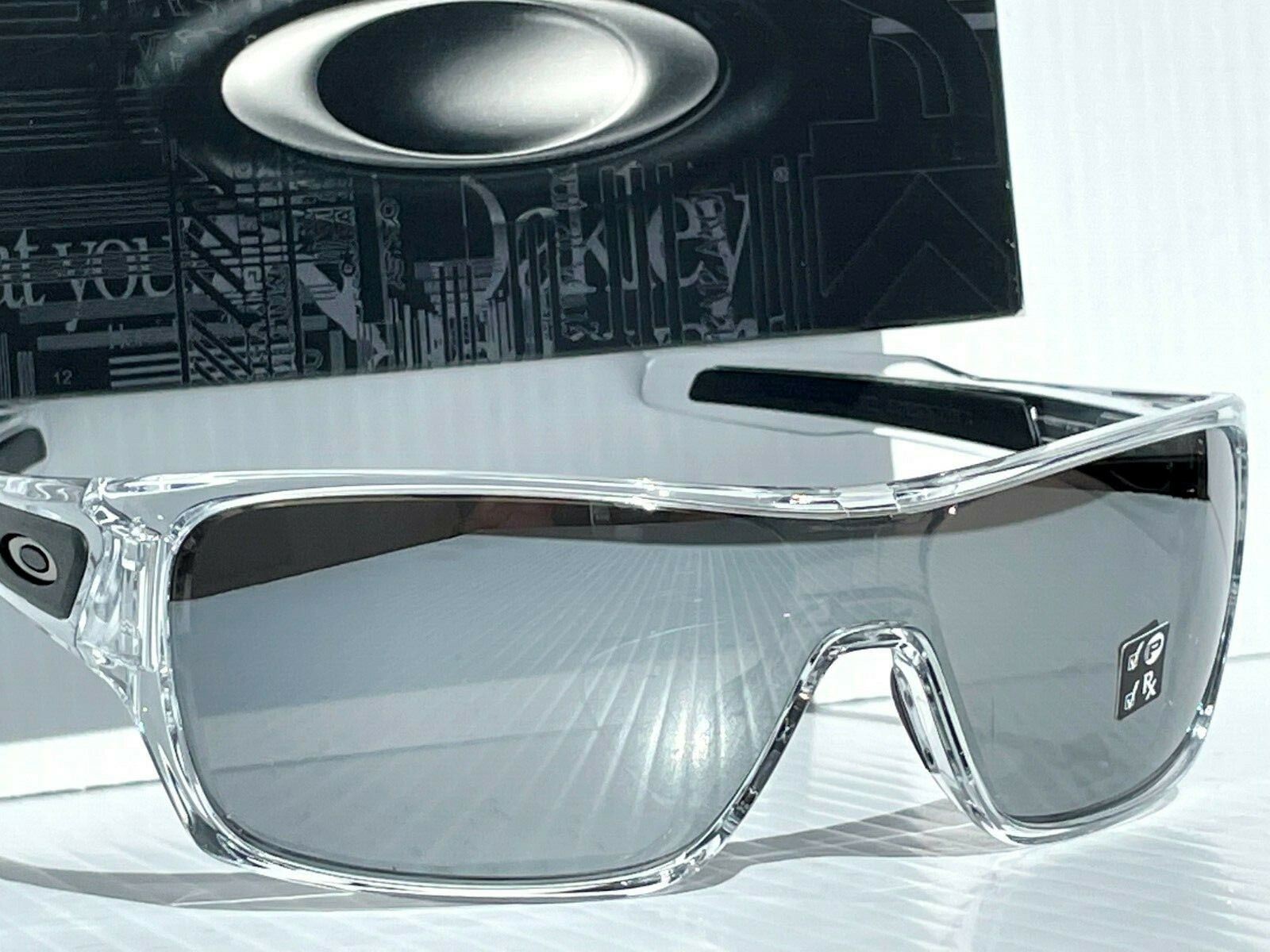 NEW* Oakley TURBINE ROTOR Clear POLARIZED Galaxy CHROME Sunglass 9307