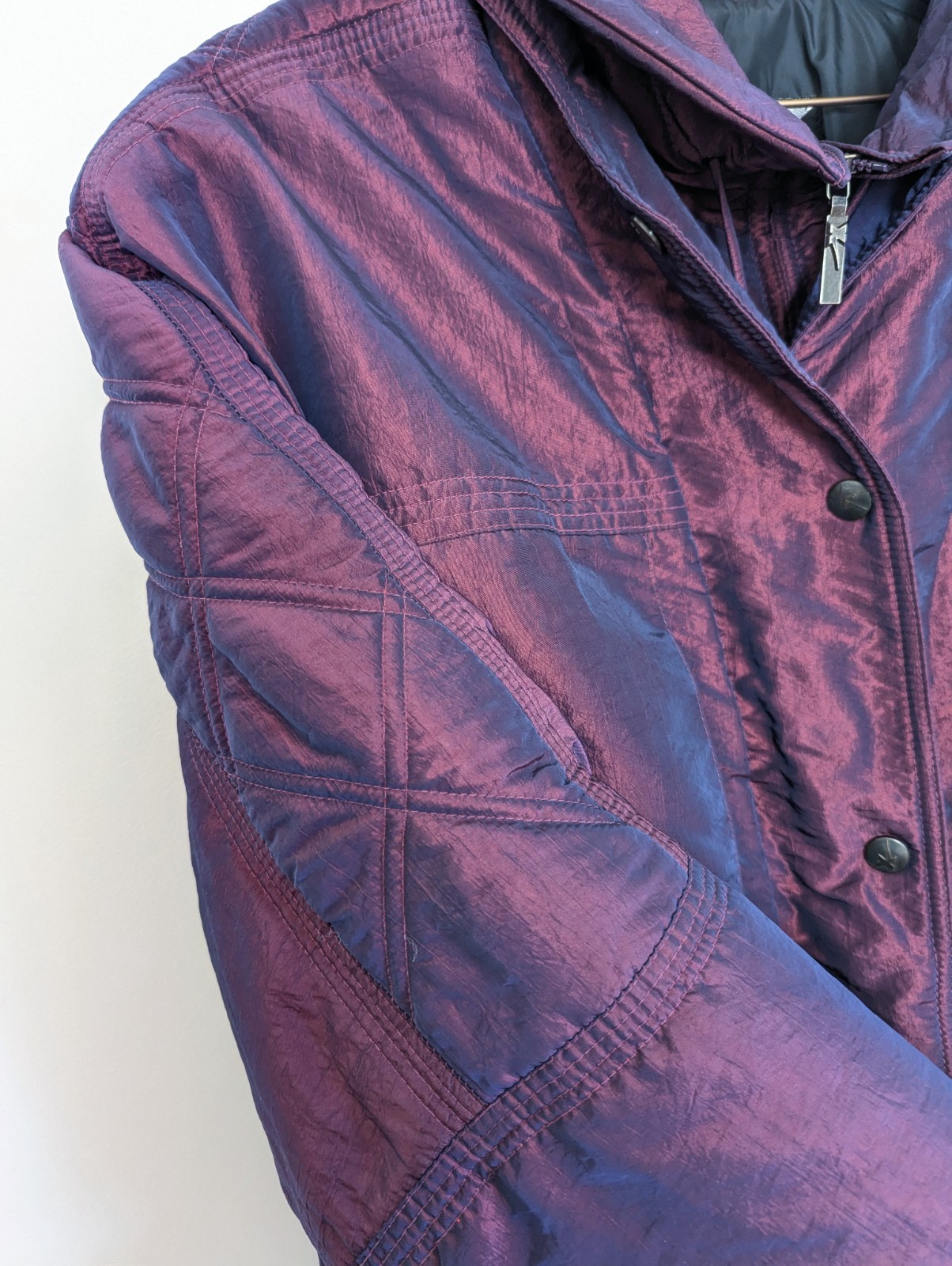 XCT Jacket Vintage Sz M-L Purple Pink Iridescent Motorcycle Y2K 80s 90s