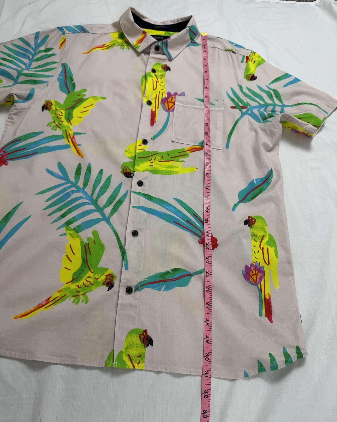 Roark Shirt Mens Large Parrot Tropical Button Up Jamie Thomas Capsule RW590