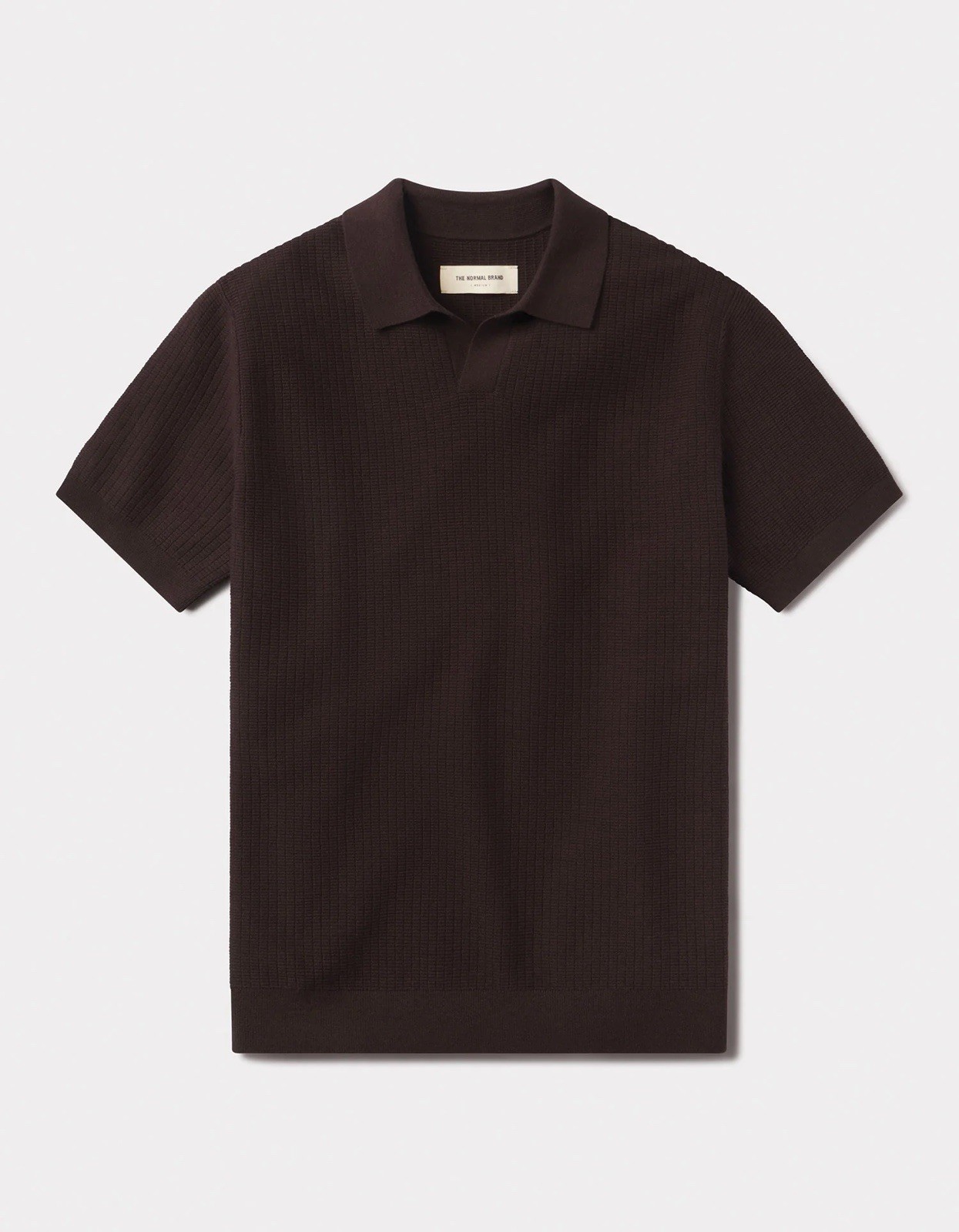Normal Brand Breezeknit Polo Dark Brown Men’s Size Large