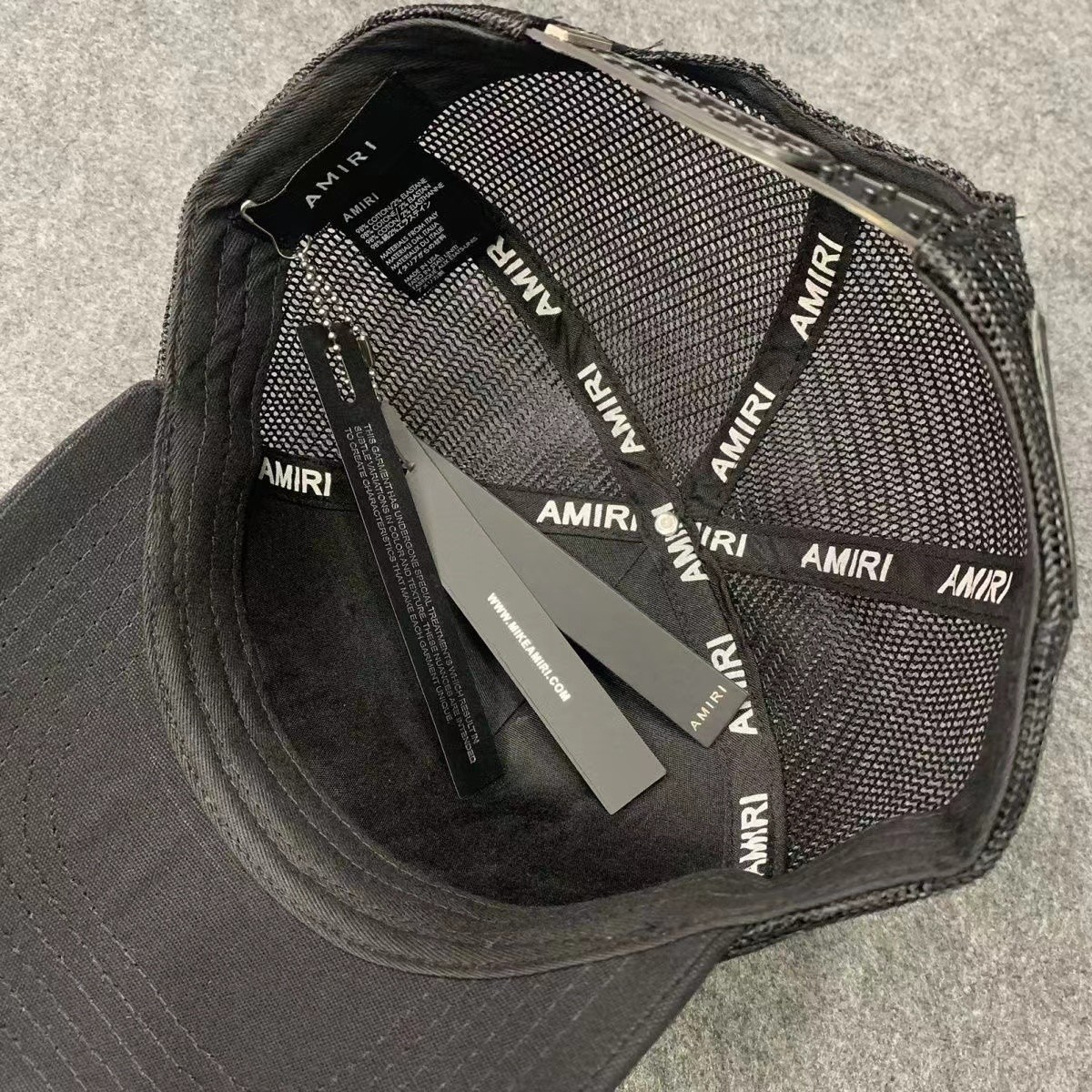AMIRI Gothic Logo Mesh Trucker Cap Men Women Adjustable Baseball Hat 2 Colors