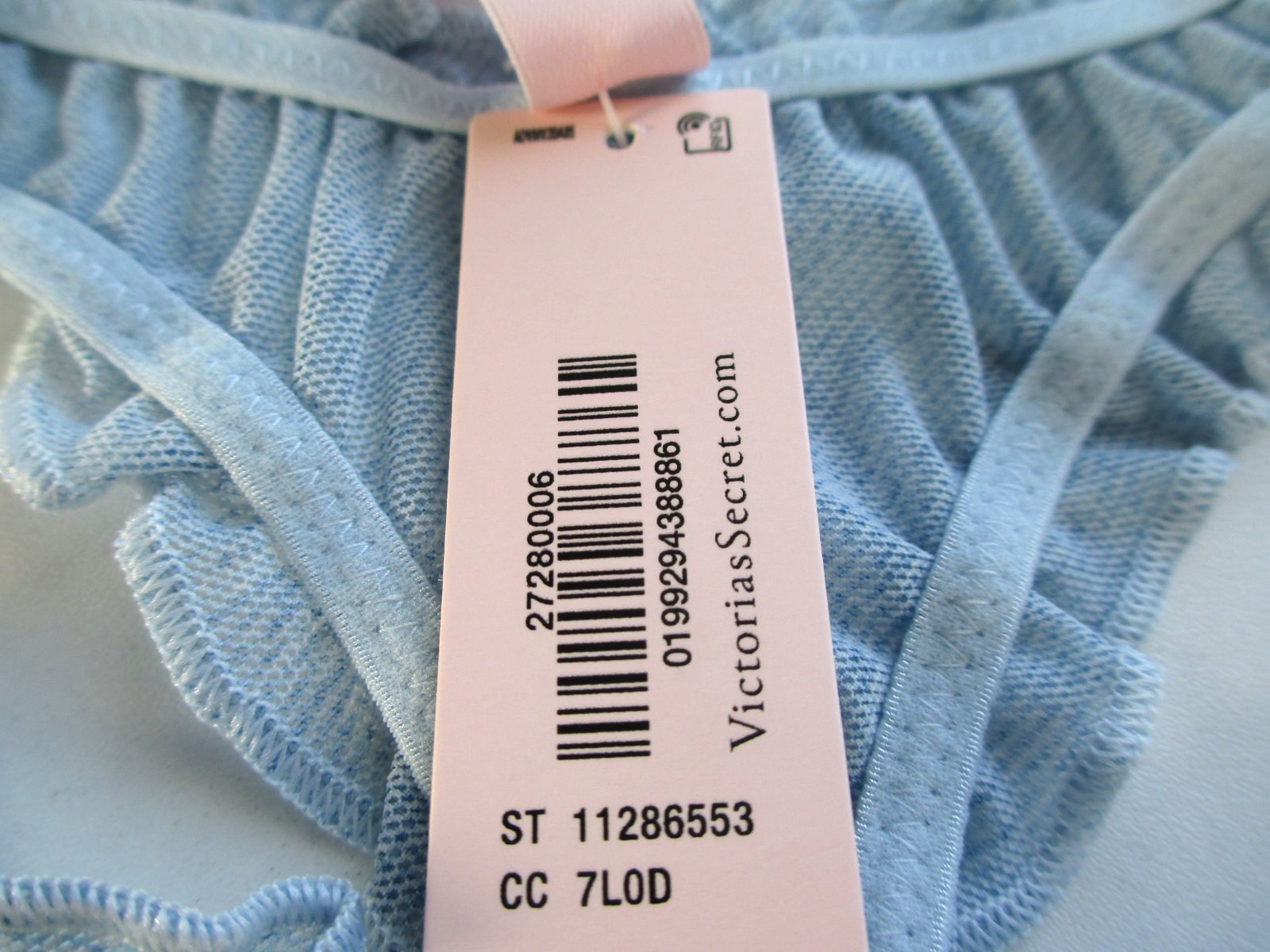 VICTORIA’S SECRET VERY SEXY High Leg Thong Panty S M L XL Blue NWT Ruffle VS