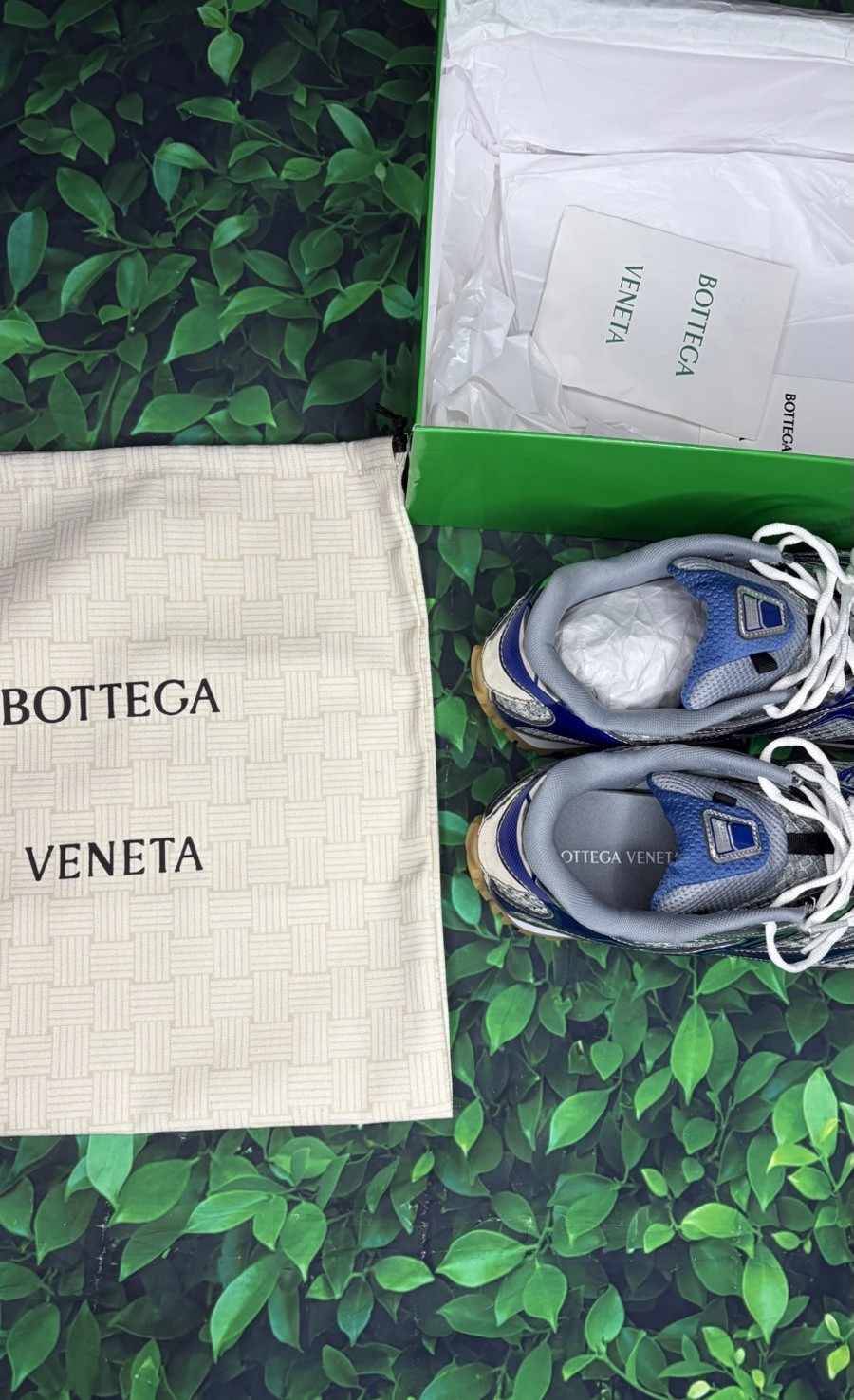 Bottega Veneta Orbit Sneakers Blue Men’s Size 10 Designer Luxury Shoes