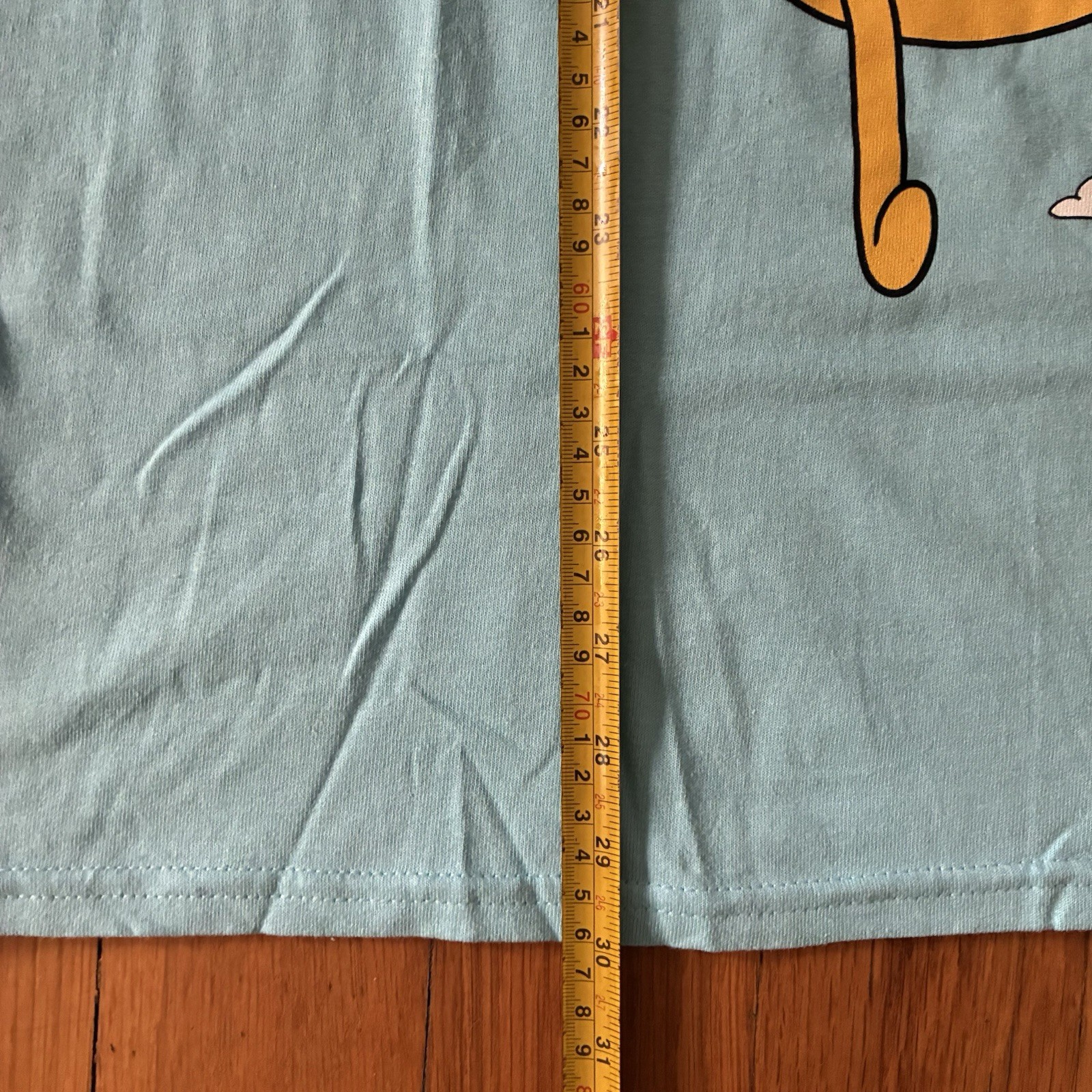 Adventure Time with Finn & Jake Men’s Blue Cartoon Graphic Tee T-Shirt Sz Large