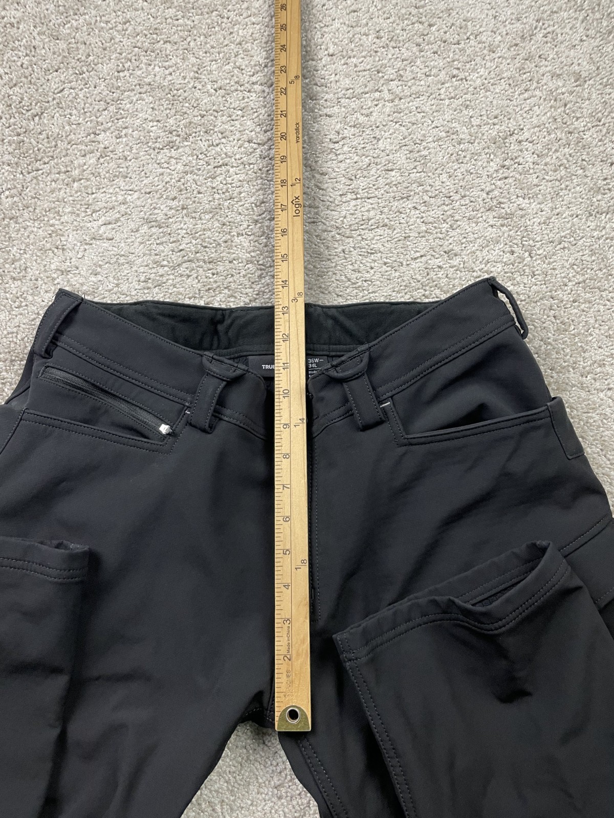 Truewerk Pants Mens 36×34 Black T3 Workpant Fleece Lined Cargo Utility Work