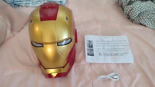 Iron Hero Electronic Helmet Wearable Auto Opening Mask LED Cosplay Adult