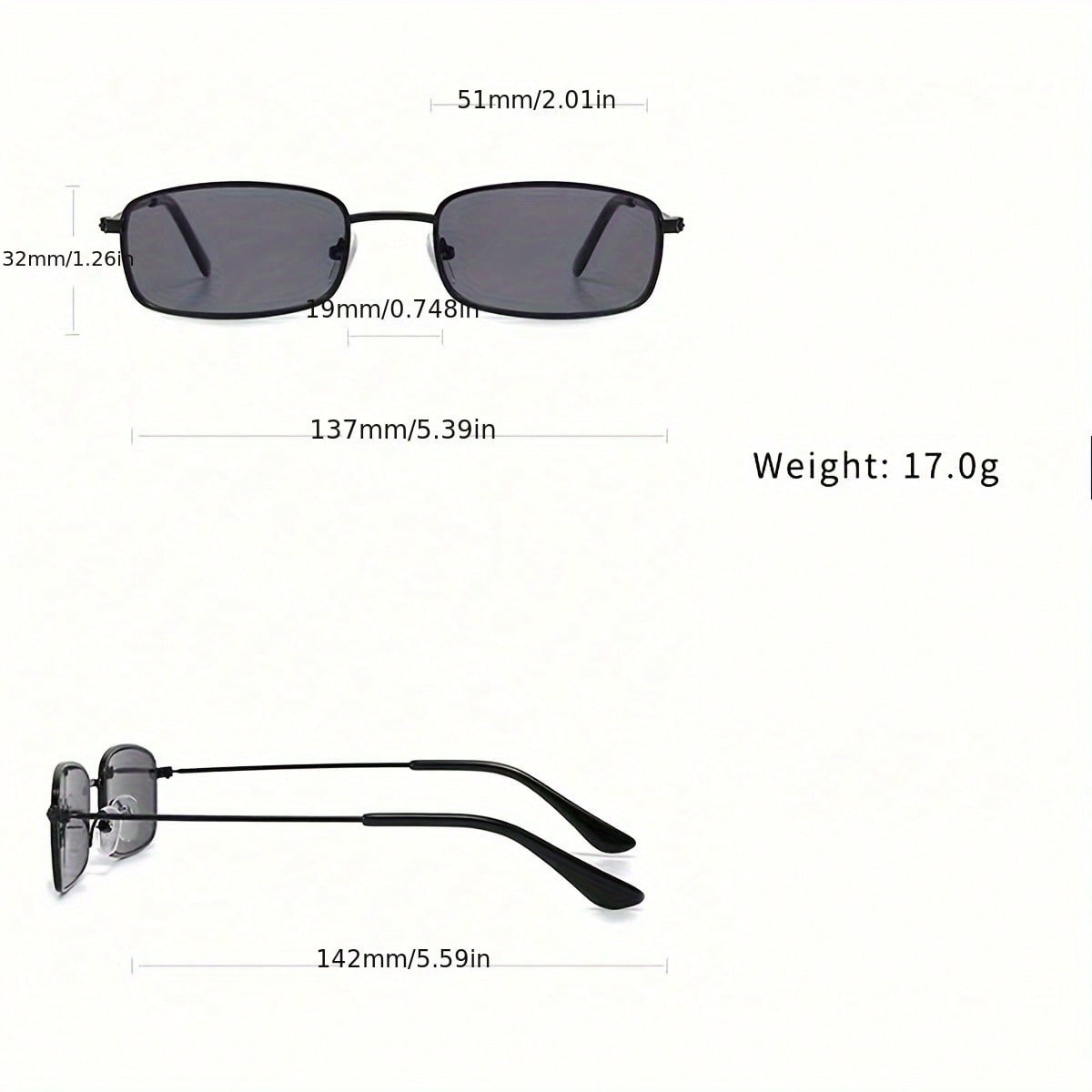 Men’s Metal Square Small Frame Glasses | Retro Minimalist Fashion Eyewear Pair