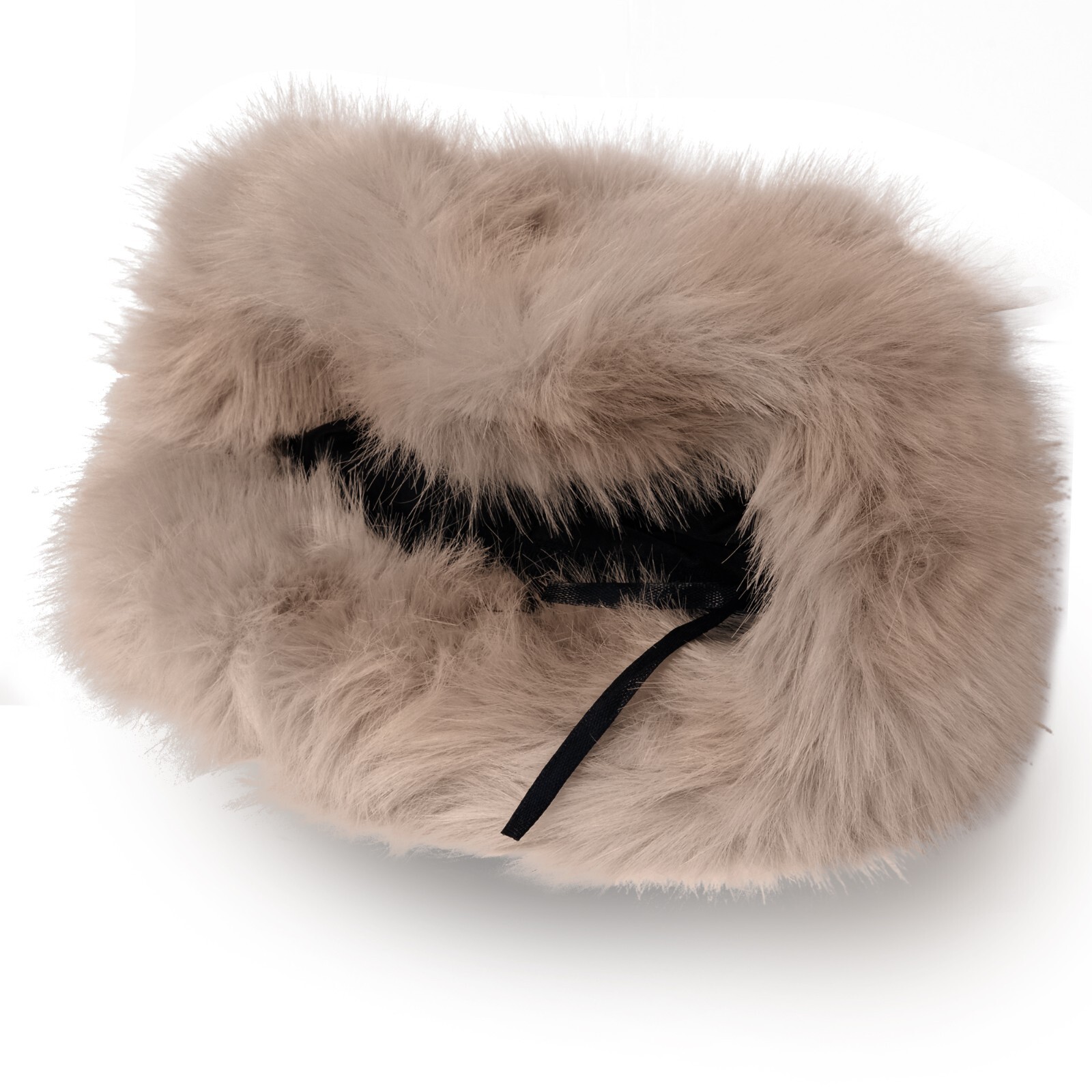 Thick Furry Fluffy Faux Fur Bucket Hat Warm Fisherman Plush Winter Hat Women