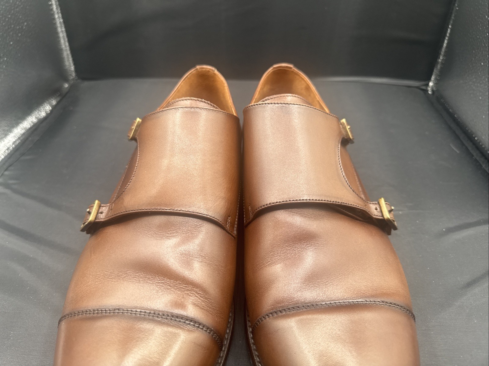 THURSDAY BOOT CO SAINT Cinnamon LEATHER DOUBLE MONK STRAP DRESS SHOES MENS 15