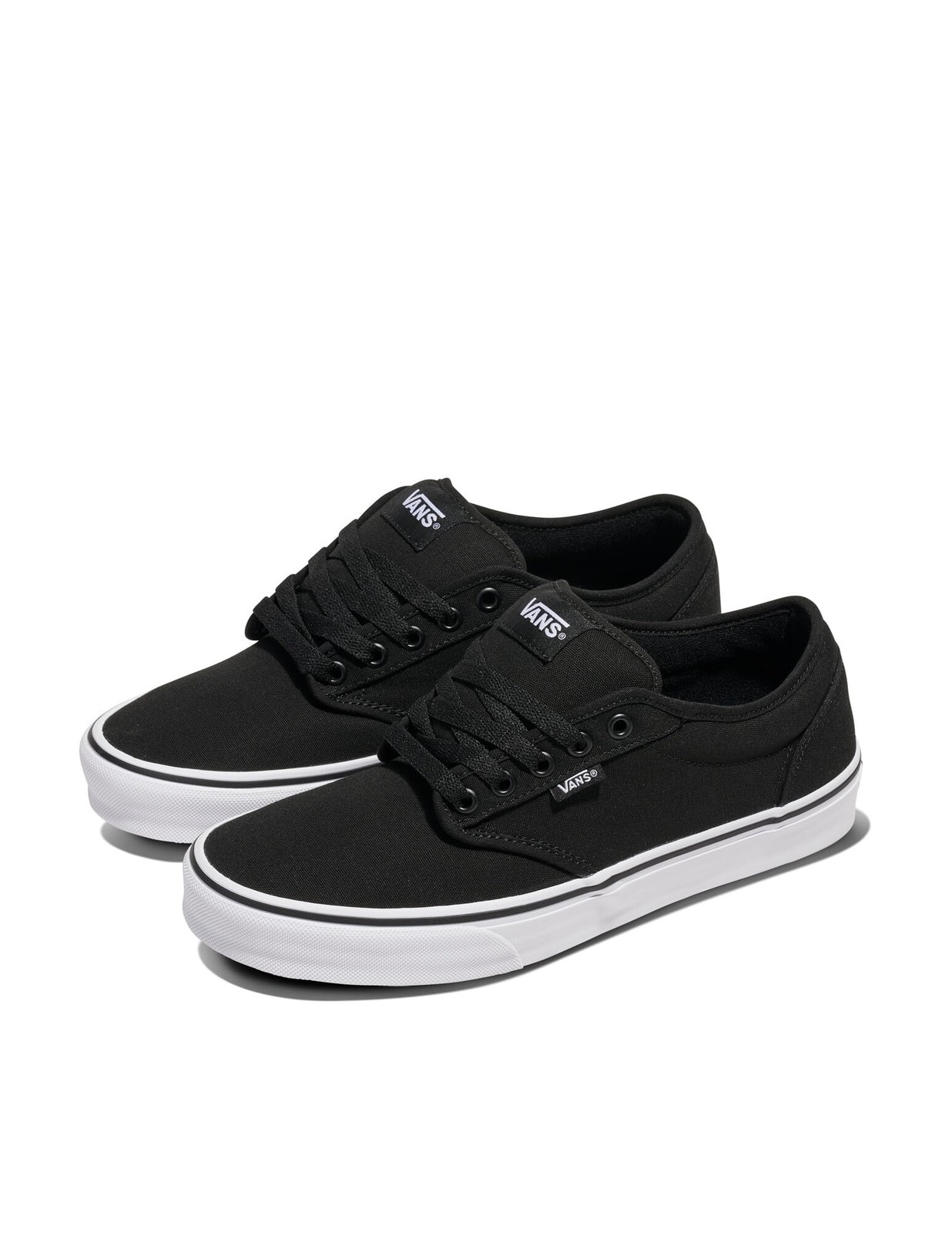 Vans Mens Atwood Sneaker, Canvas Black/White, 11.5