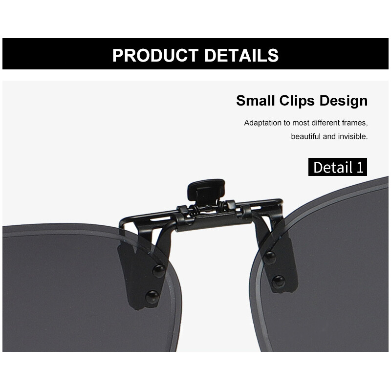 Polarized Clip On Sunglasses Eyewear Flip Up Lenses for Prescription Glasses