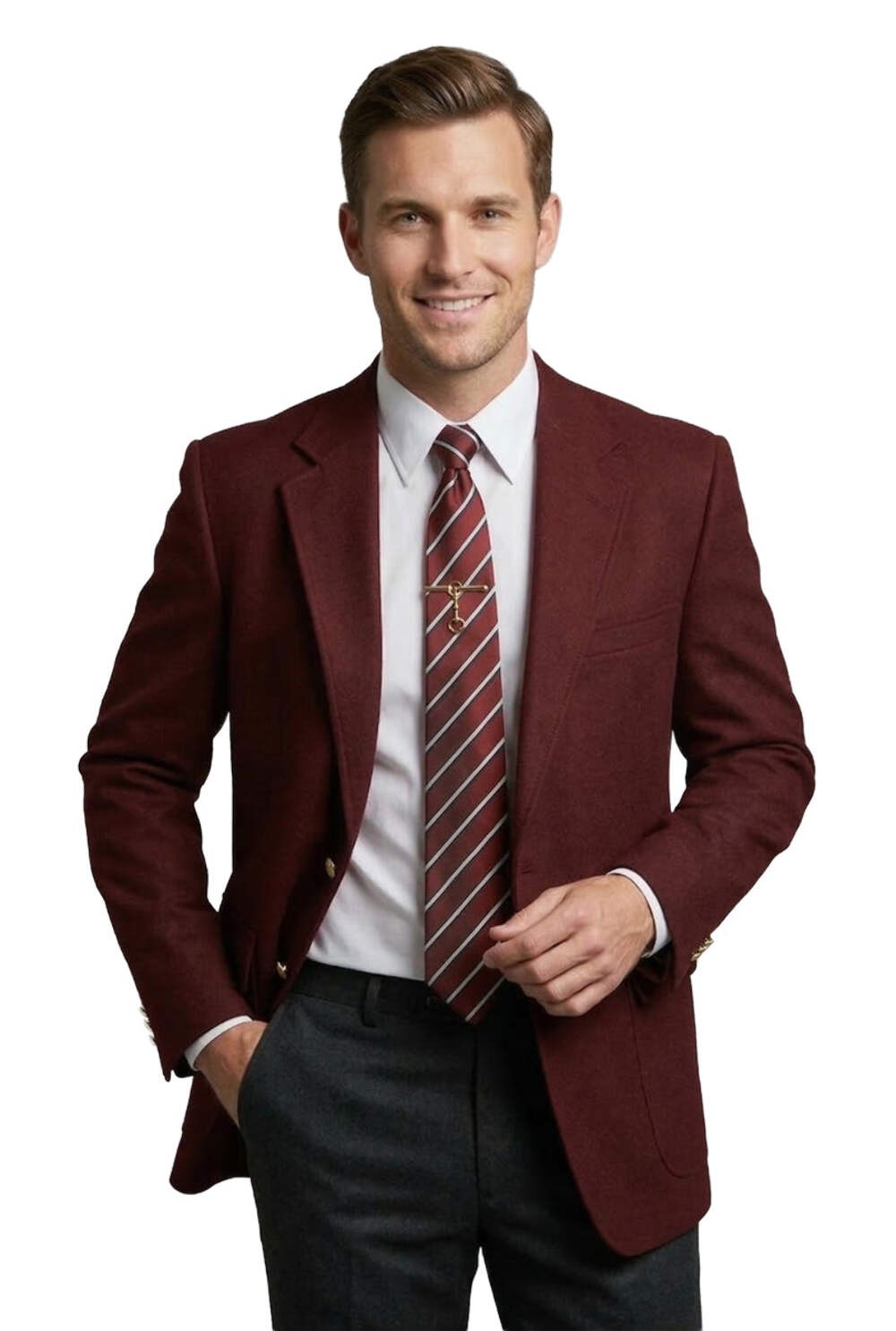 Men’s Single Breasted Two Button Professional Blazer Coat