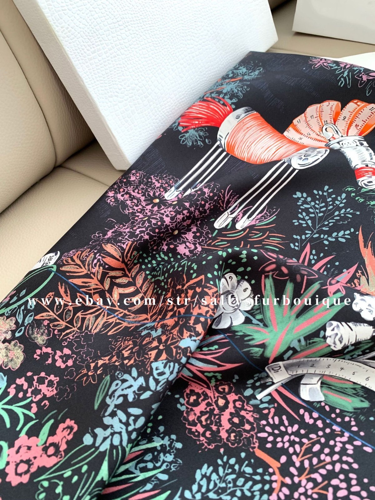 Sallys 18 Momme Twill Silk Wrap Scarf Florals Print Double Face Square Shawl 35″