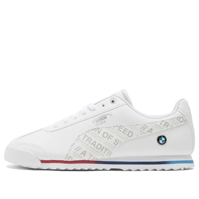Puma Men’s BMW MMS Roma Basic Lace Up Sneakers Shoes Casual ~ White