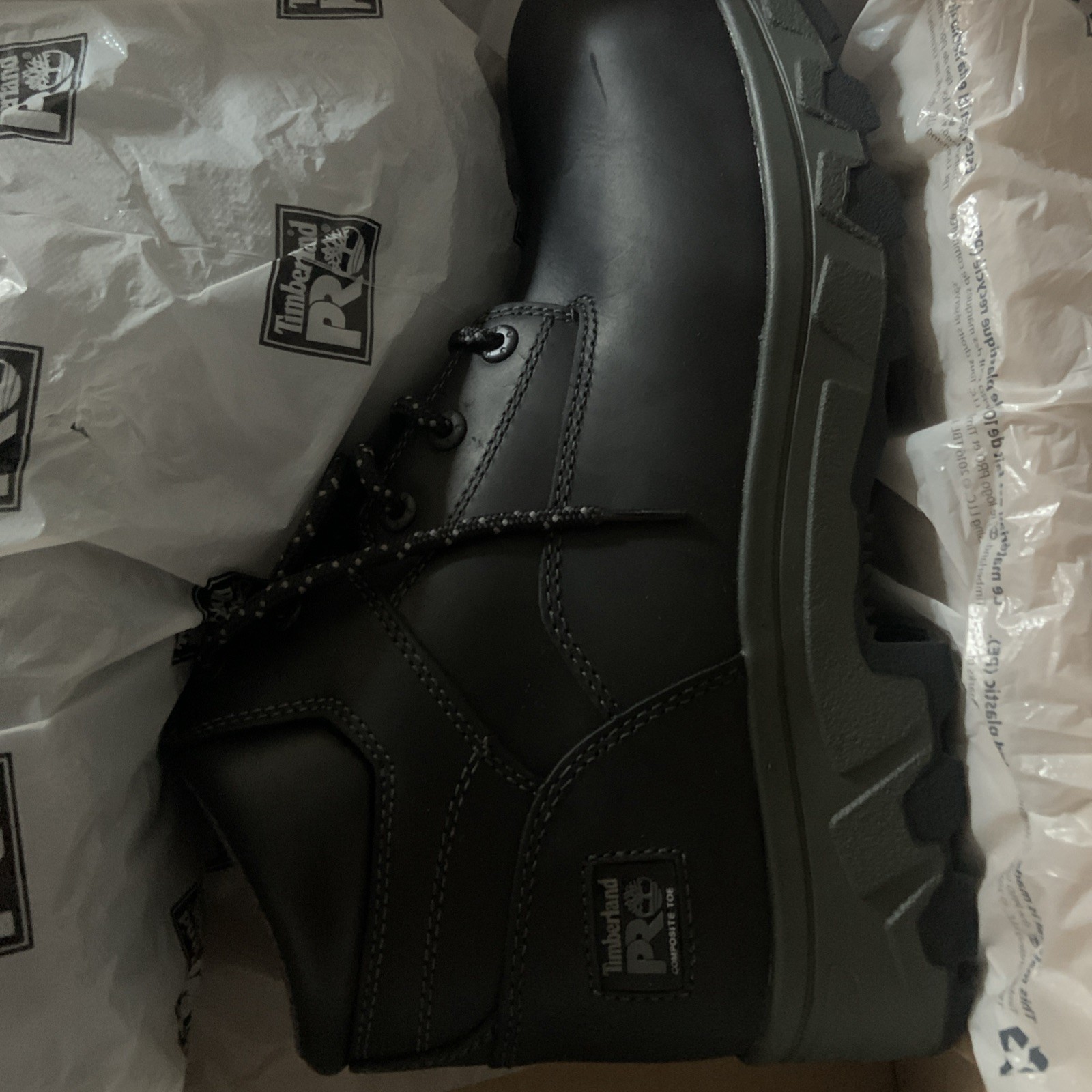 Timberland Men’s Pro Workstead 6in Safety Toe Work Boots, Black, Size 10.5
