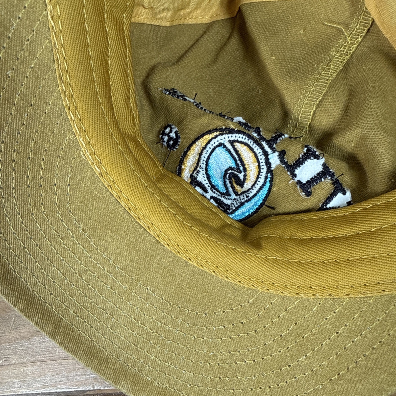 Village Surf Shoppe Gold Weld Mfg Cotton Hat Skull & Wave Logo Since 1969