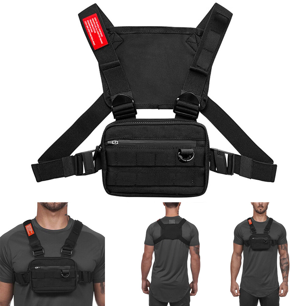 Tactical Combat Chest Rig Bag Front Pouch Molle Recon Kit Pack Hunting Airsoft