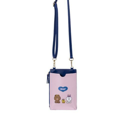 LINE FRIENDS Official BROWN & FRIENDS Mobile Phone Shoulder pochette JAPAN NEW