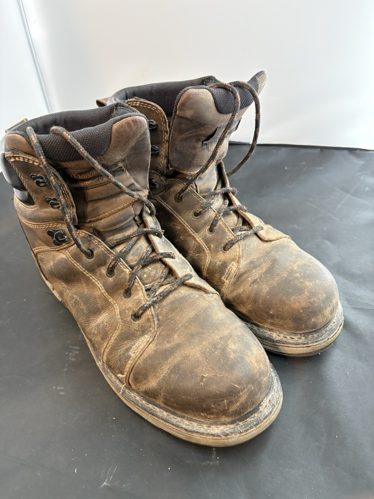 Danner steel yard 6″ ST boot Mens 14 Brown Tuff Toe Cover Lace Up