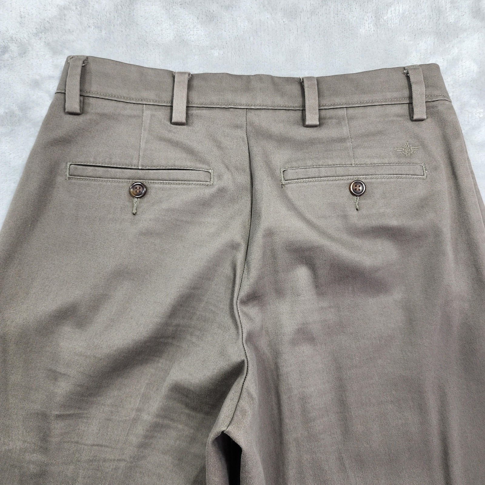 Dockers Pants Mens 30×30 Brown Classic Fit Pleated Chino Straight Stretch Khakis