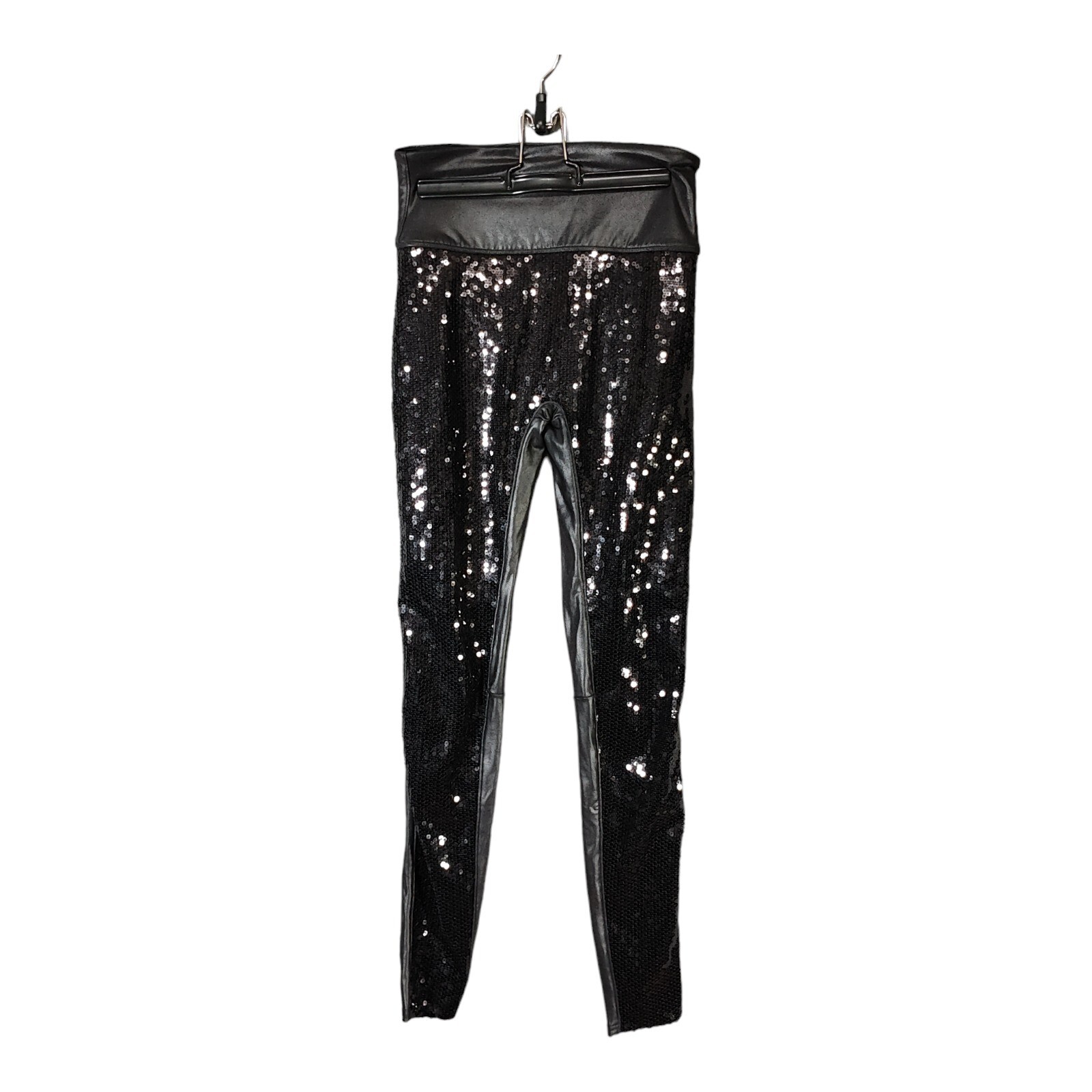 Spanx Leggings S Womens Black 100% Polyester Elastic Waist Solid Casual Classic