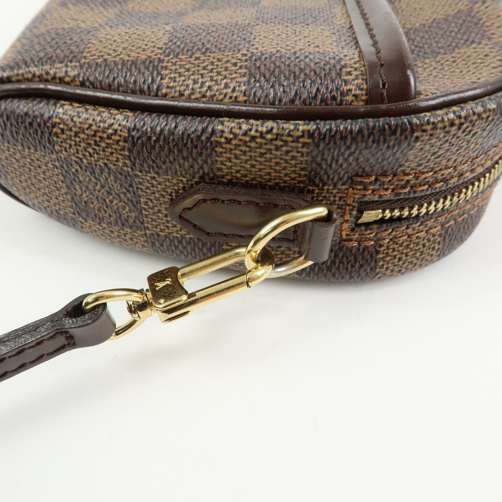 Louis Vuitton Damier Pochette Ipanema Shoulder Bag Ebene N51296 Auth Used F/S