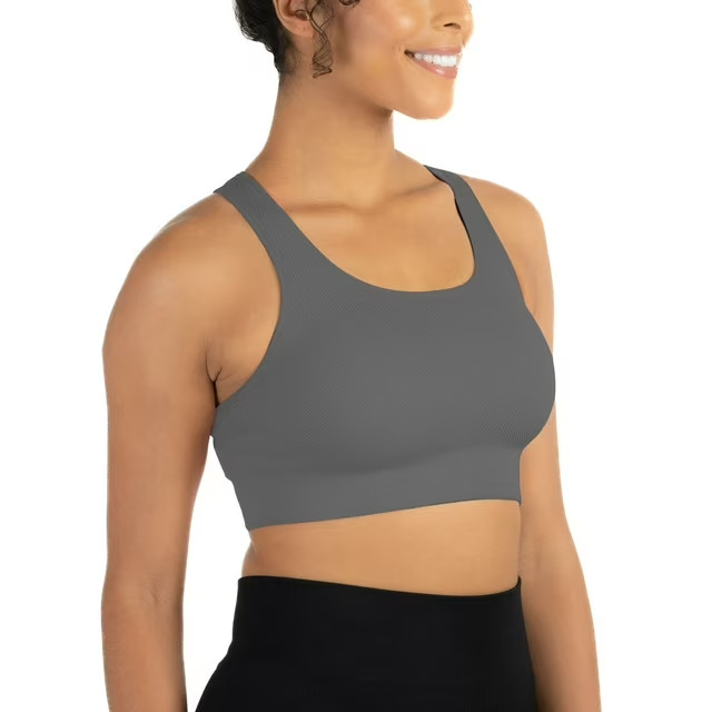 Member’s Mark Seamless Racerback Sports Bra Size XXL Charcoal