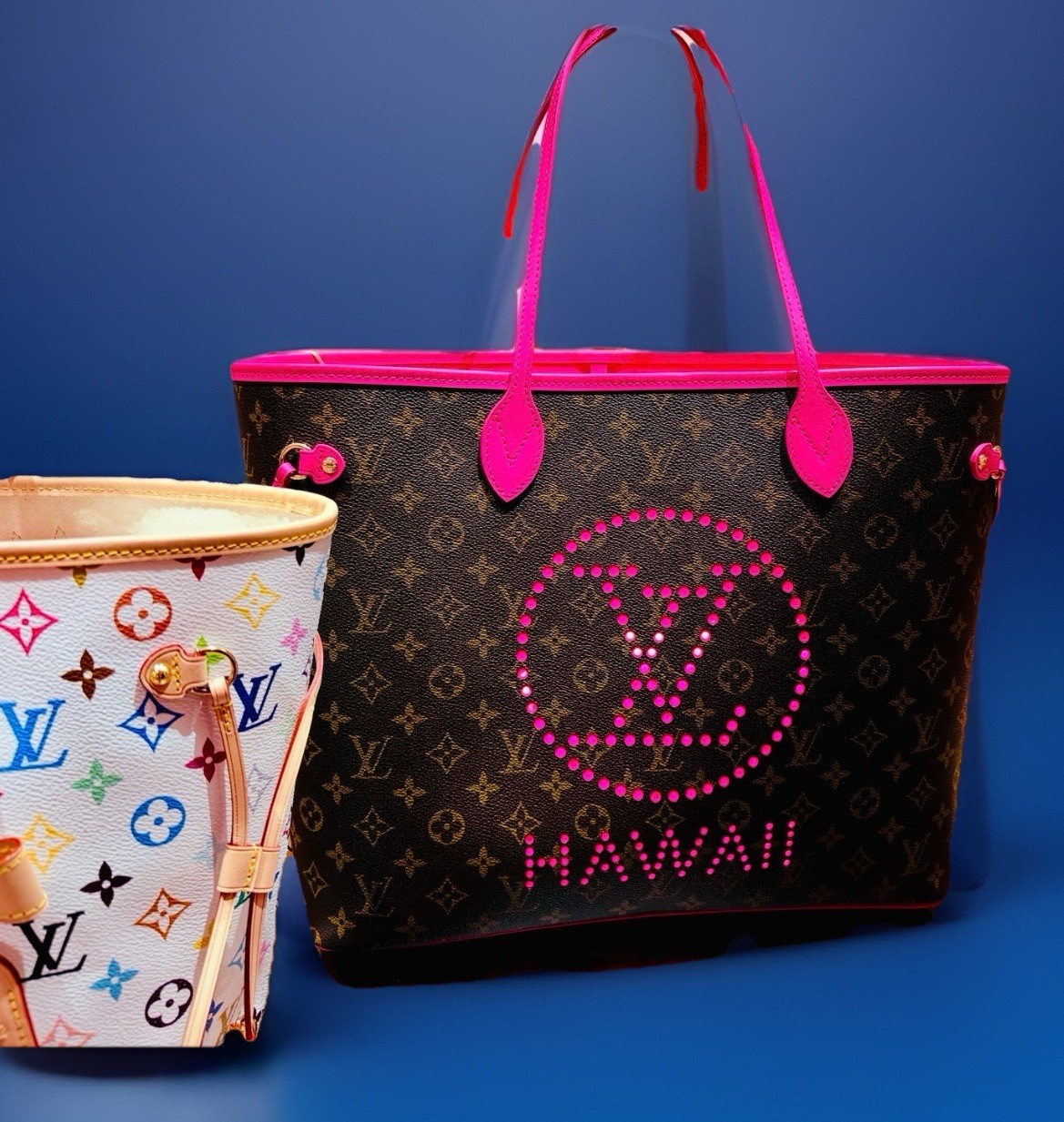 Louis Vuitton Hawaii Neverfull GM Monogram Hot Pink Shoulder Bag Tote LTD Maui