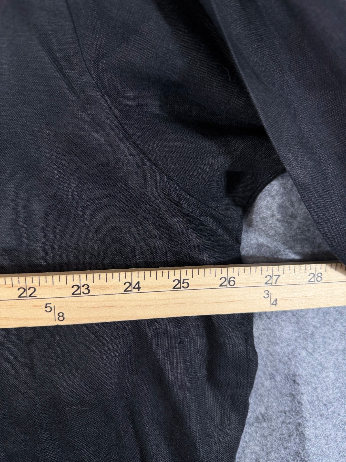 Mojito Signature Co. Guayabera Wedding Shirt Mens XL Black Linen French Cuffs