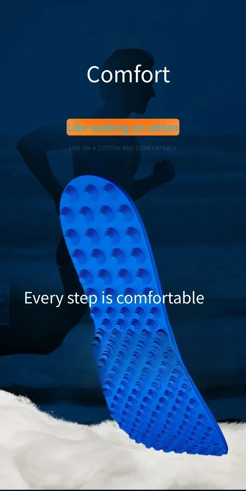 Foot Massage Insoles Acupressure Shoe Inserts Soft Cushion Relief for Men Women