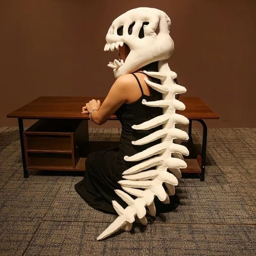 Funny Dinosaur Skeleton Plush Toys for Sleeping Cushion Creative Cosplay Props