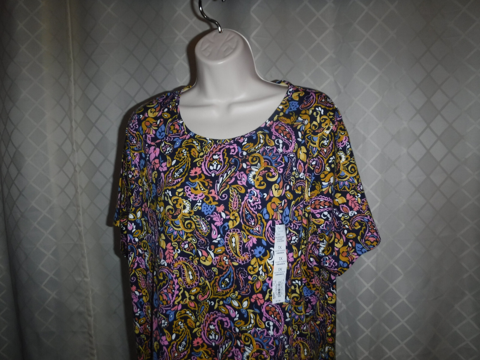 Size Plus Short Sleeve Women’s T-Shirts ,3X,2X,1X,0X,Croft & Barrow Multi Color
