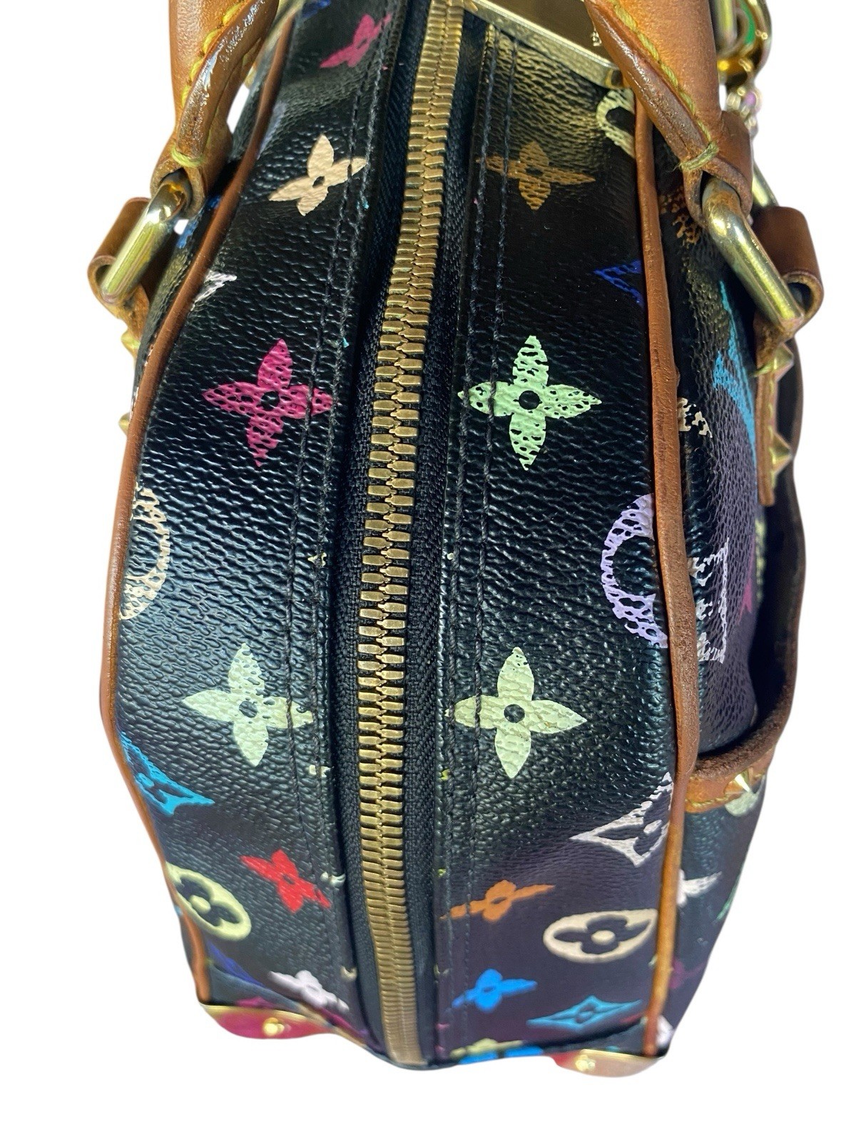 🍒ICONIC BAG LOUIS VUITTON TROUVILLE TAKASHI MURAKAMI MULTICOLOR BLACK AUTH 🍓