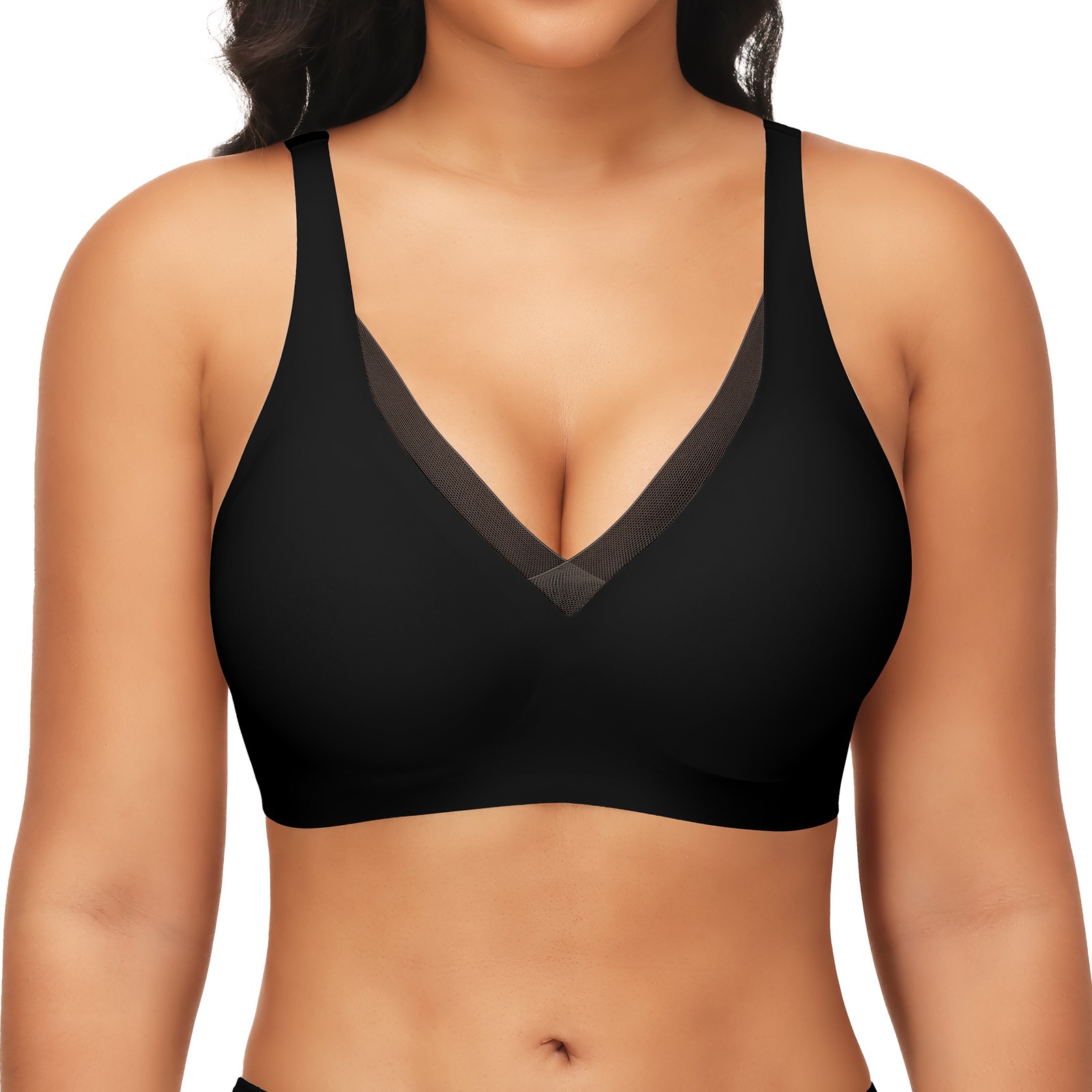 Women Wireless Bras Jelly Bralette Supportive T-shirt Bra No Underwire Soft Skin