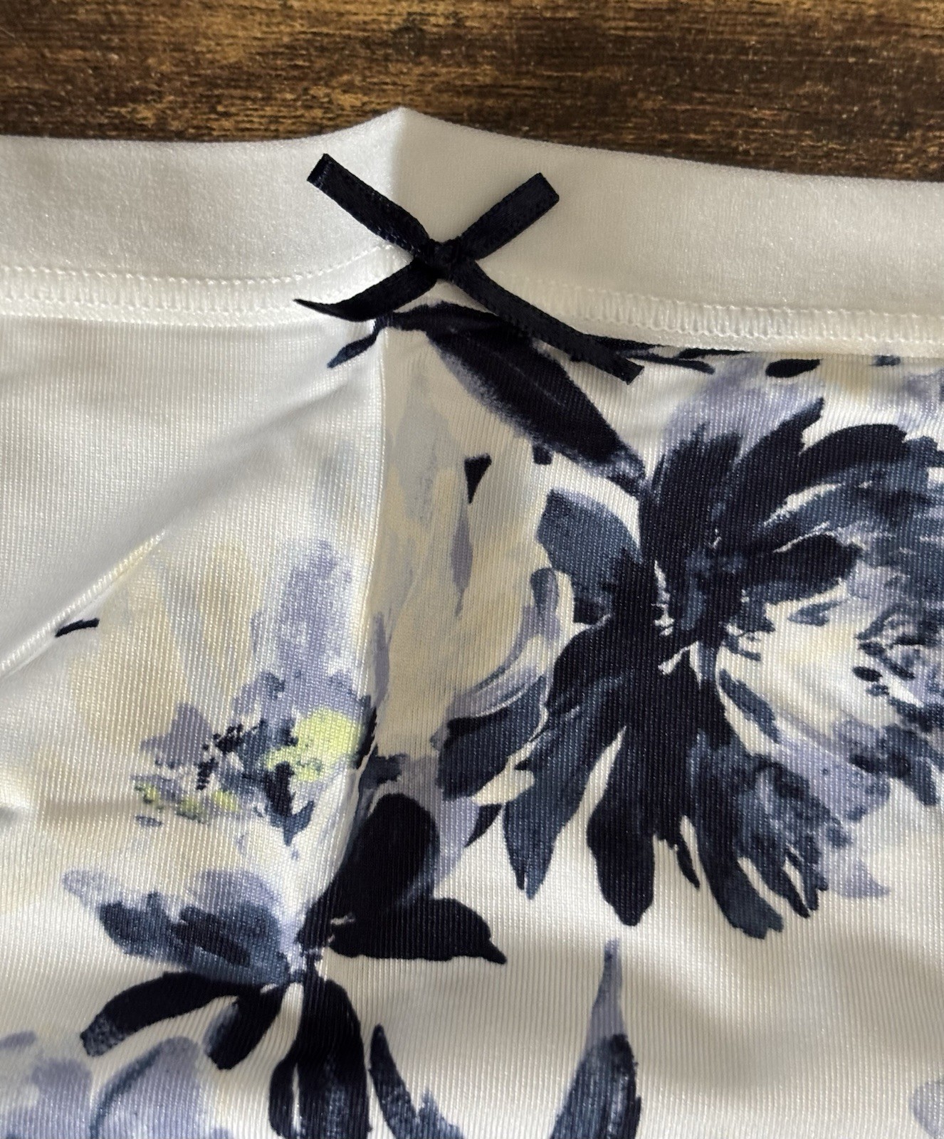Size 14/16 Lane Bryant Cacique No Show Hipster Nylon Panty Navy Blue Pink Flower