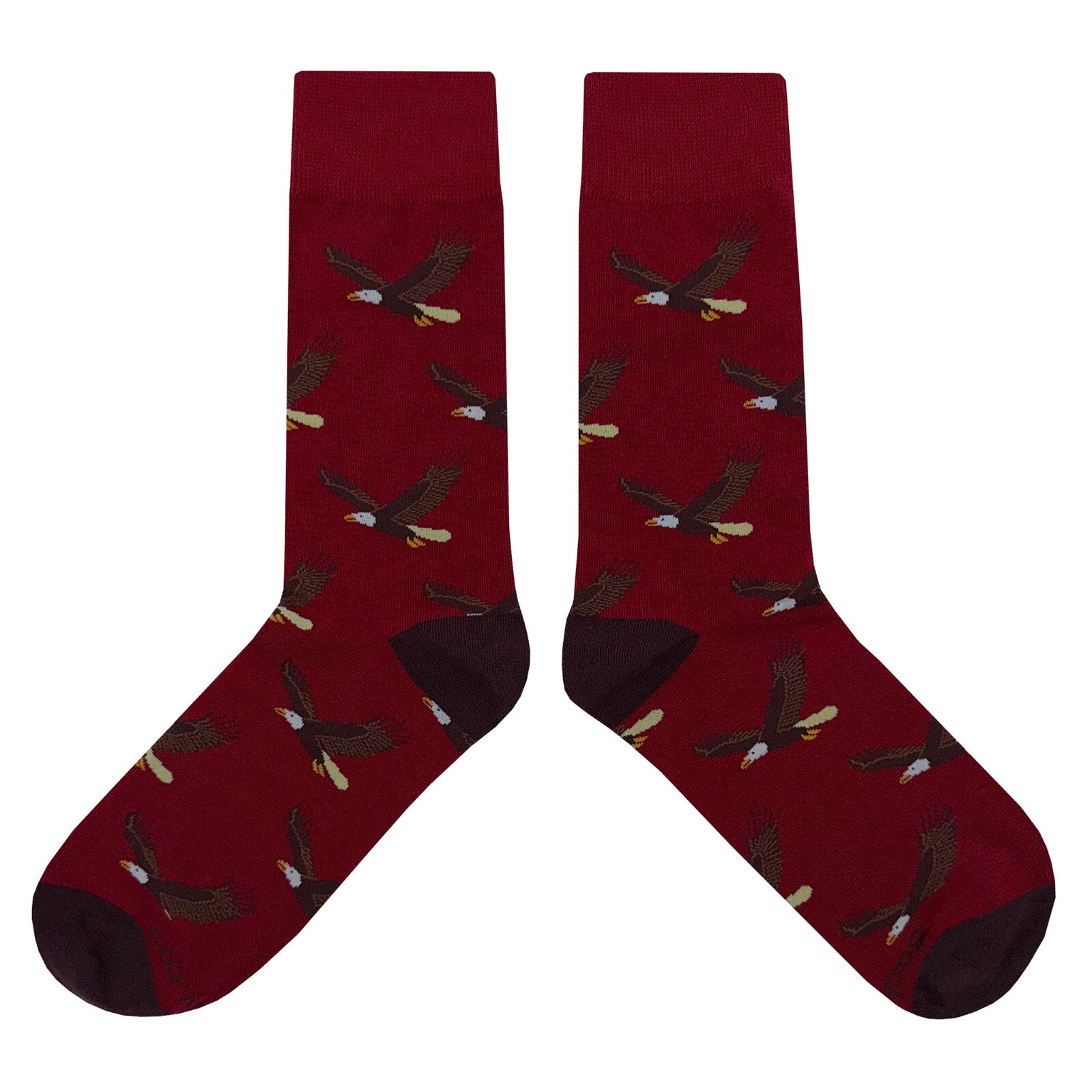 NWT Bald Eagle Dress Socks Novelty Men 8-12 Red Crazy Fun Sockfly